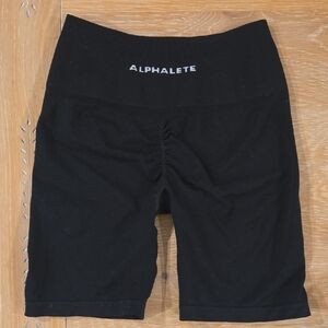 Alphalete Black High-Rise Performance Bike Shorts